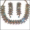 Sea blue fancy necklace Set no 939-A - Click here to View more details about this Product